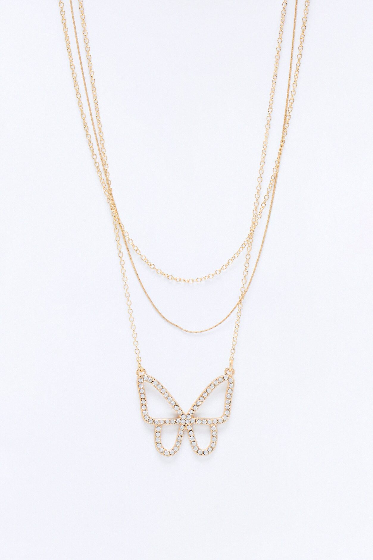 Monarch Butterfly Layered Neckalce - Gold