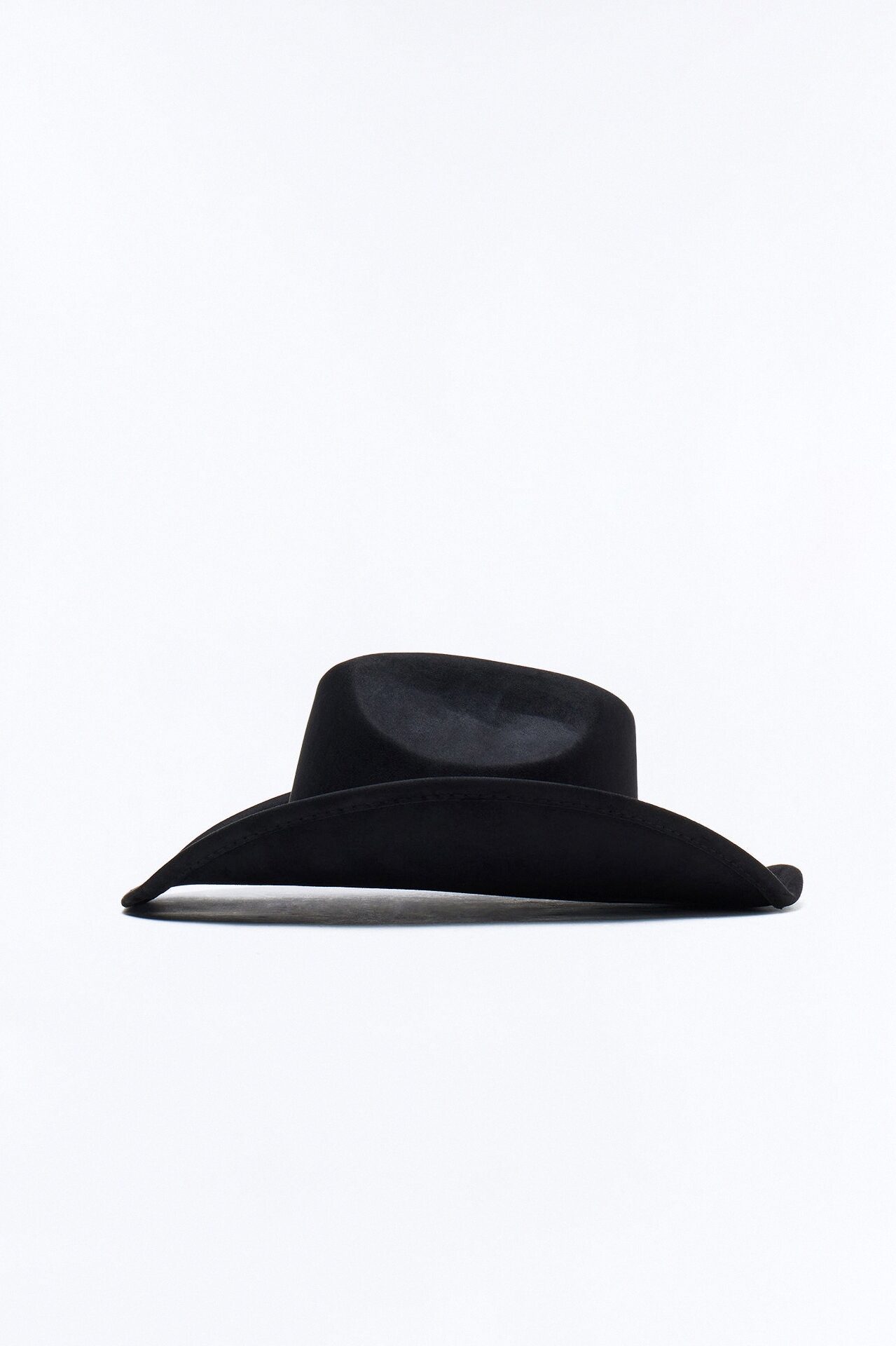 Lone Star Faux Suede Studded Cowboy Hat - Black