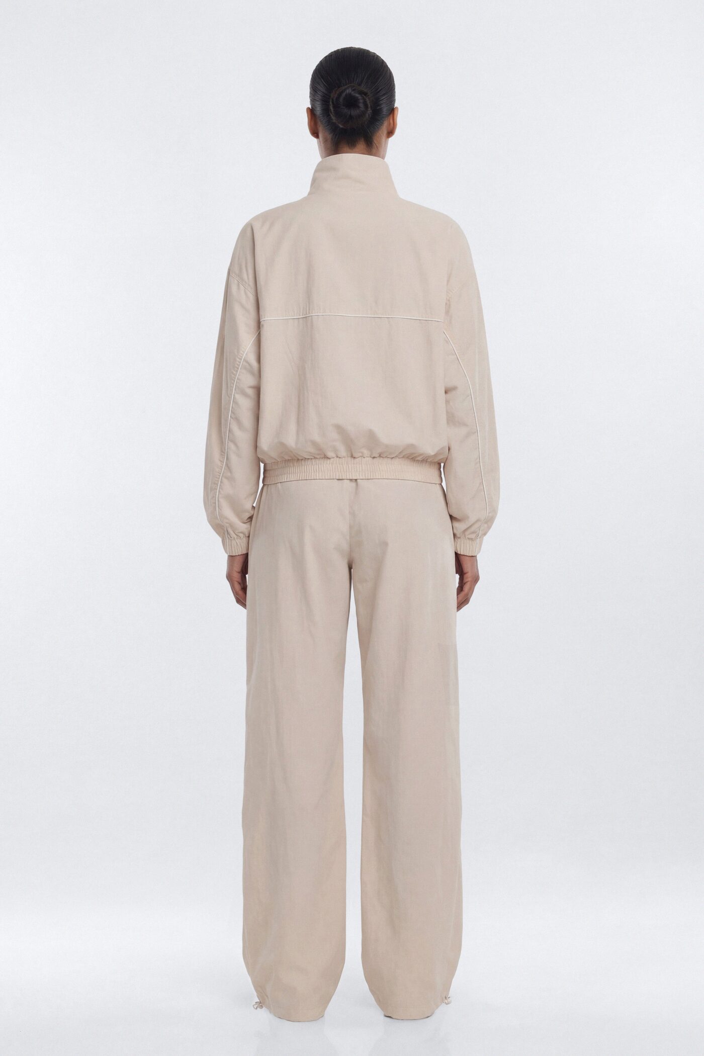 CoreNylon 32″ Pocket Track Pant - Oat Milk