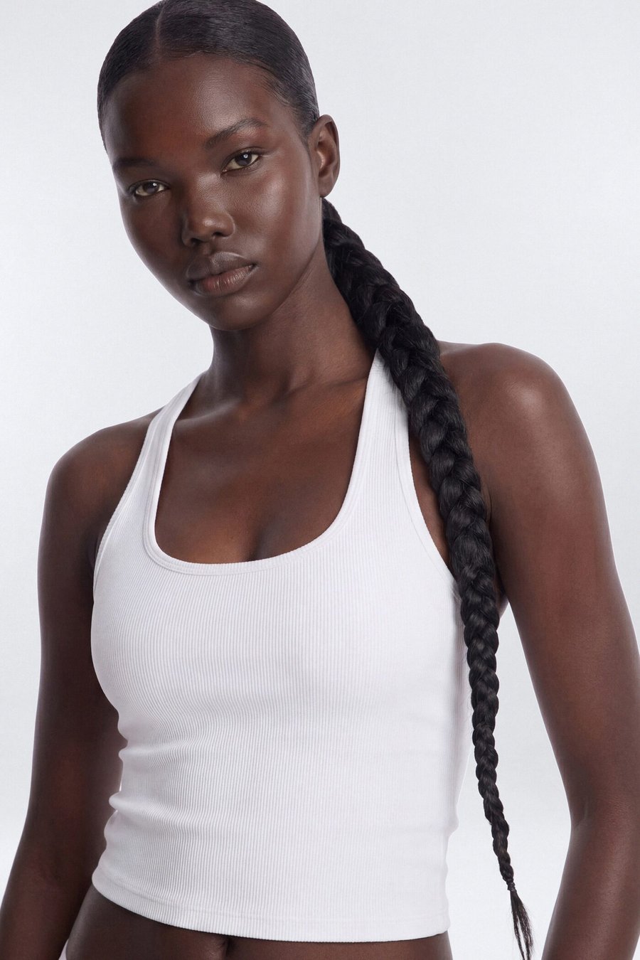 SeamlessLift™ Scoop Neck Racerback Active Tank - White