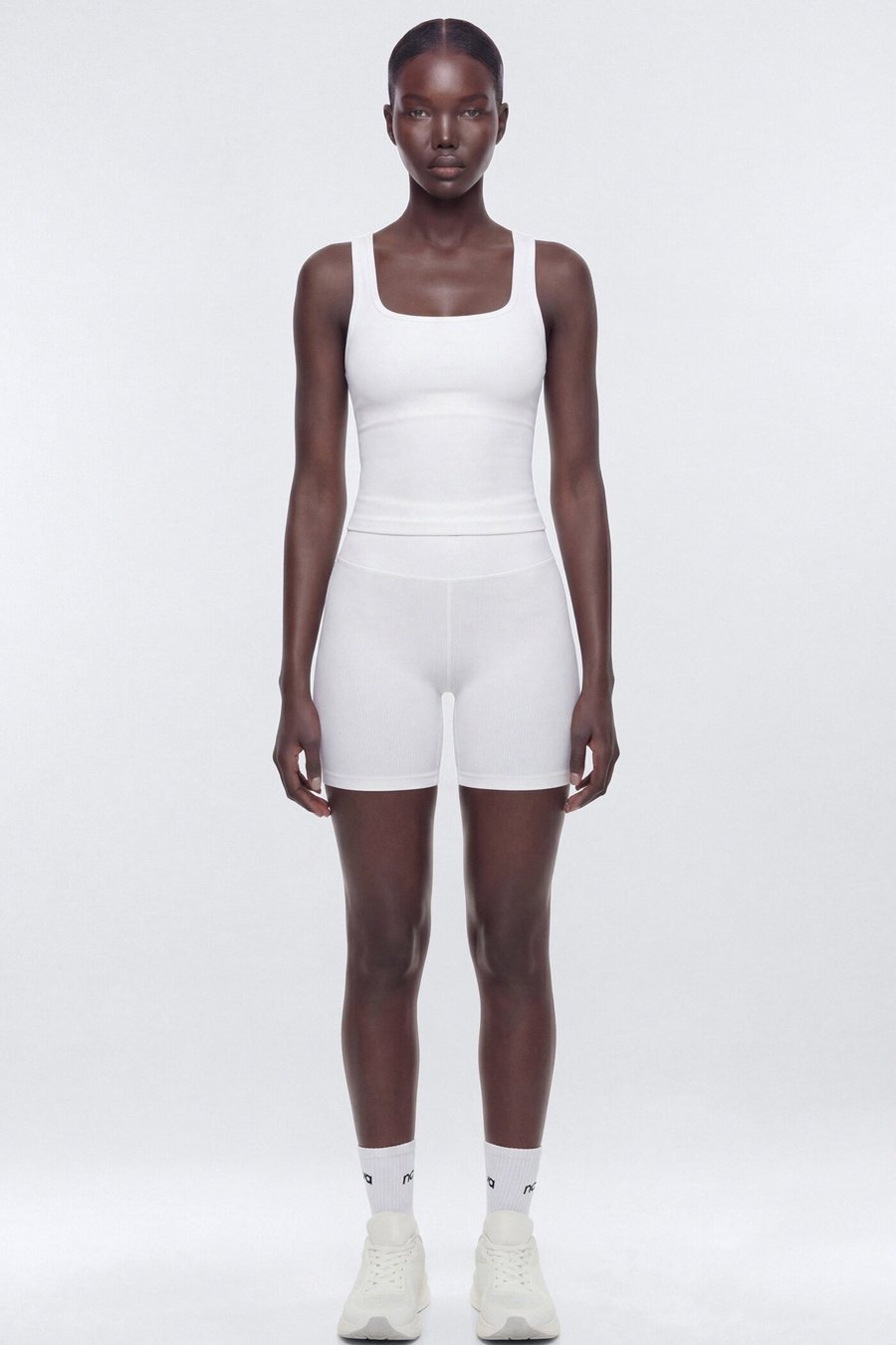 SeamlessLift™ 5″ High Rise Biker Short - White