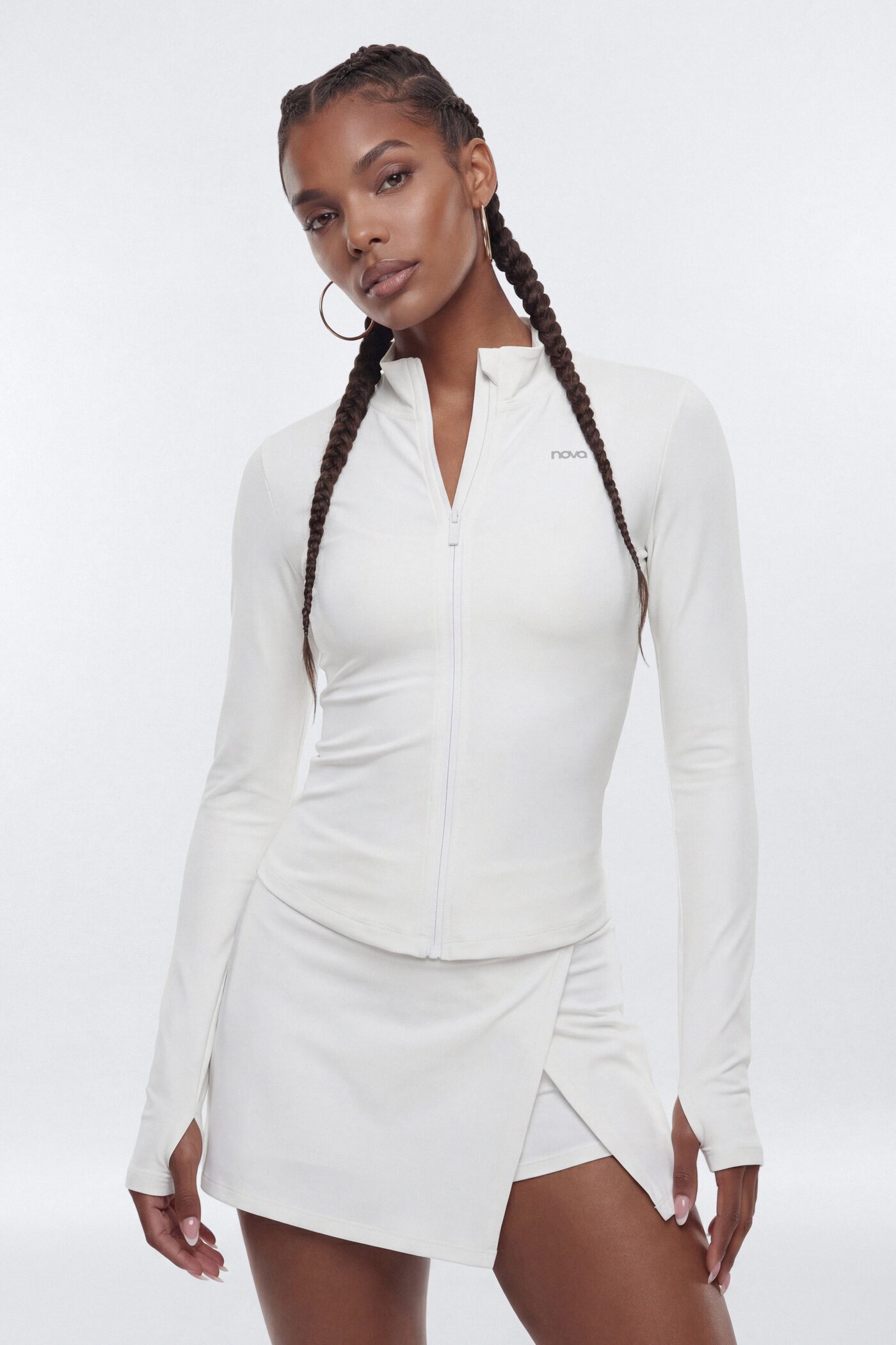 CloudForm™ Long Sleeve Full Zip Jacket - Bright White