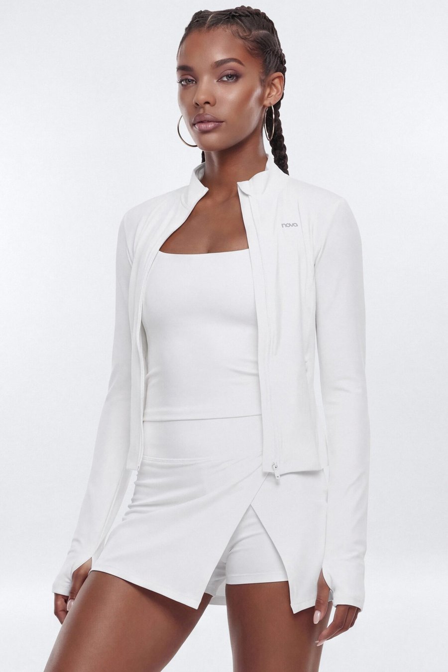 CloudForm™ Long Sleeve Full Zip Jacket - White