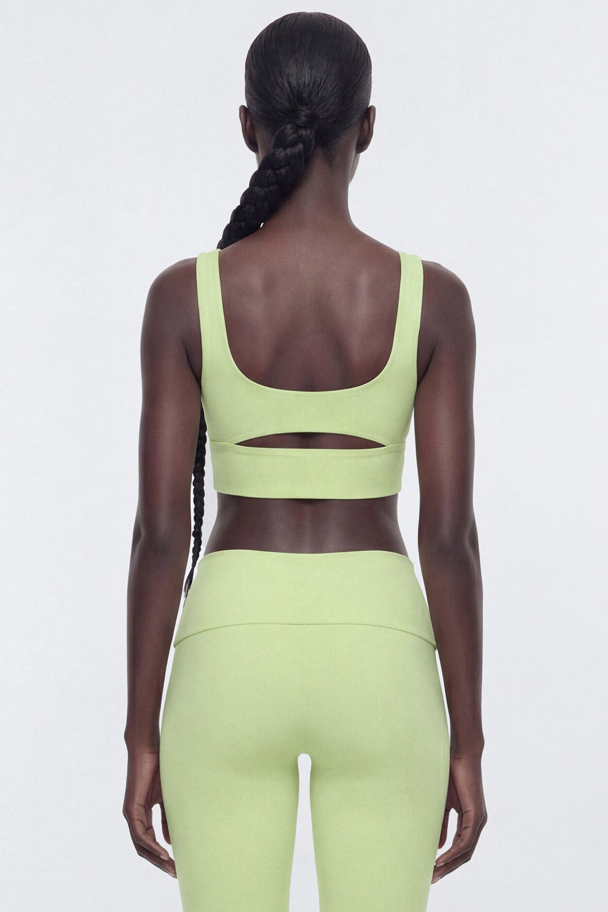 ButterSoft Cut Out Long Line Sports Bra - Pistachio