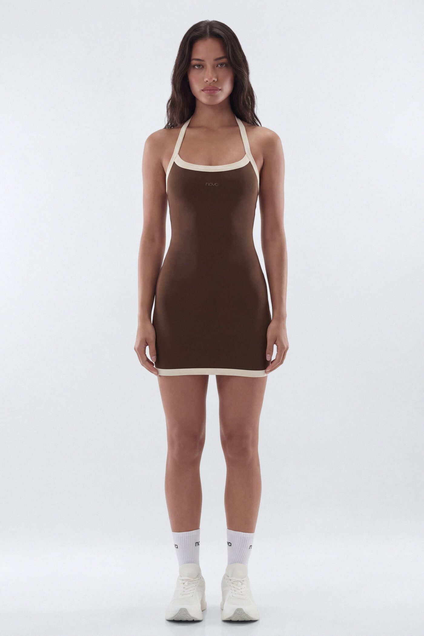 CloudForm™ Halter 2-in-1 Sports Dress - Brown