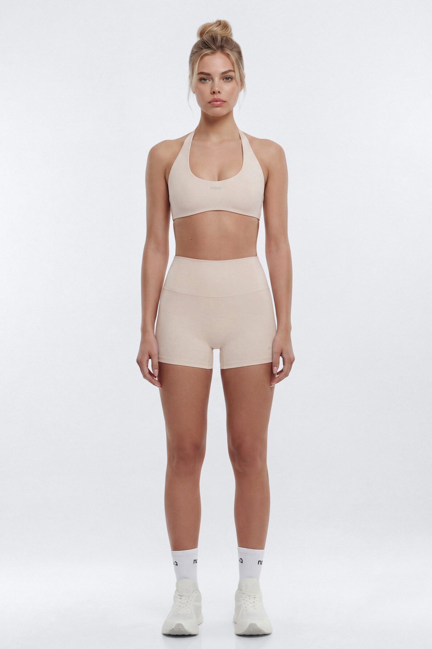 AirSculpt™ 3″ Mid Rise Biker Short - Oat Milk