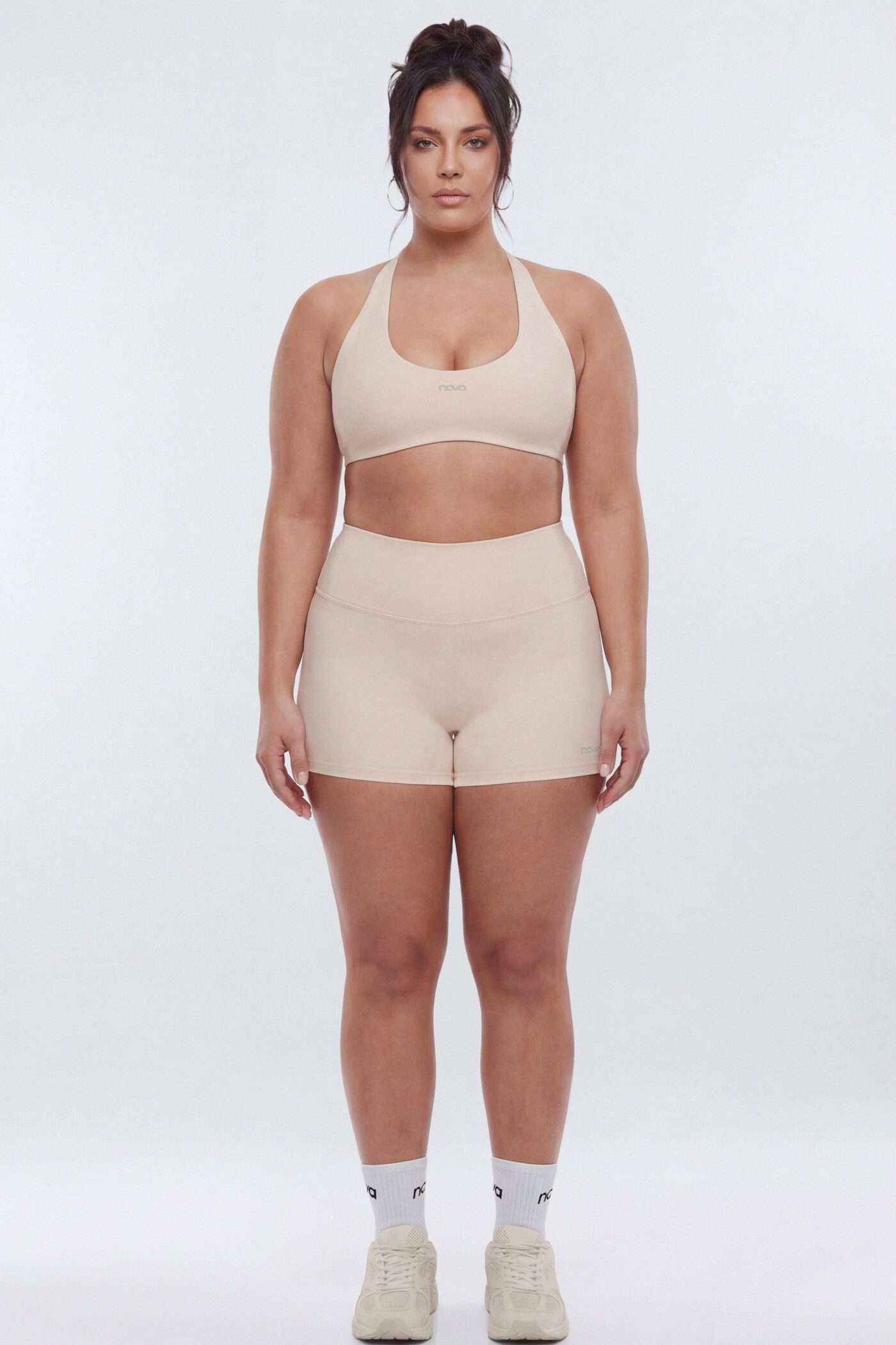 AirSculpt™ 3″ Mid Rise Biker Short - Oat Milk