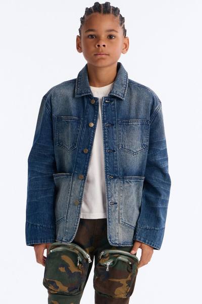 Mini Utility Street Ops Denim Jacket - Dark Wash
