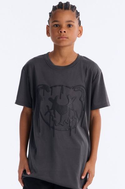 Mini Can't Bear The Drip Short Set - Grey/Black