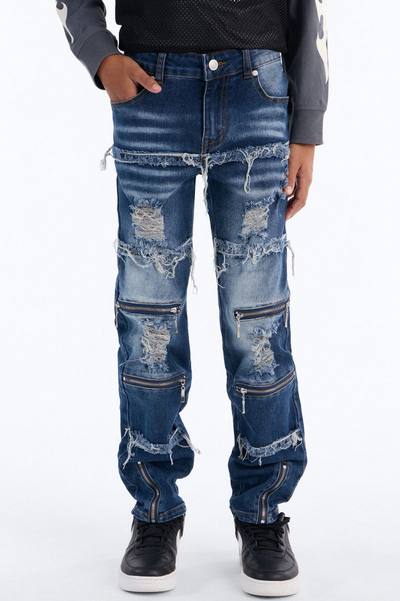 Mini Found My Way Back Distressed Skinny Jeans - Dark Wash