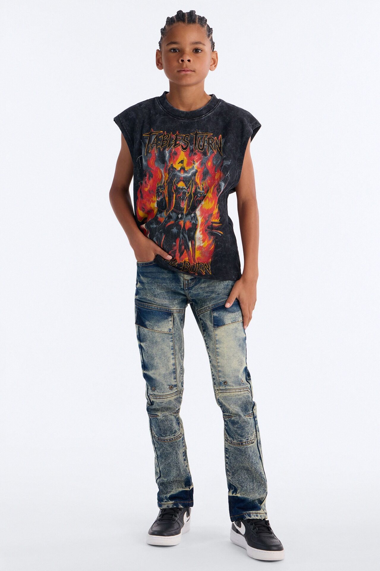 Mini Bridges Burn Muscle Tee - Black