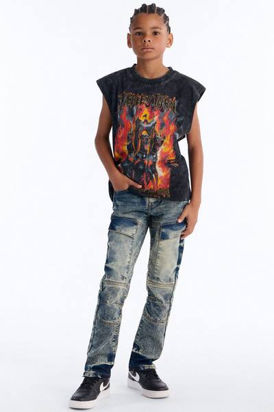 Mini Save It For Later Jeans - Vintage Blue Wash