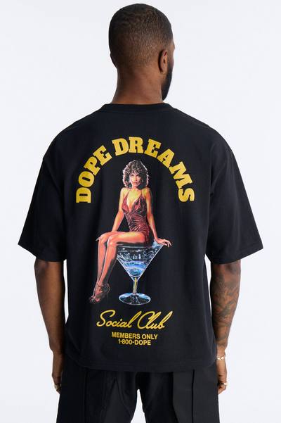 Dope Dreams Social Club Boxy Short Sleeve Tee - Black