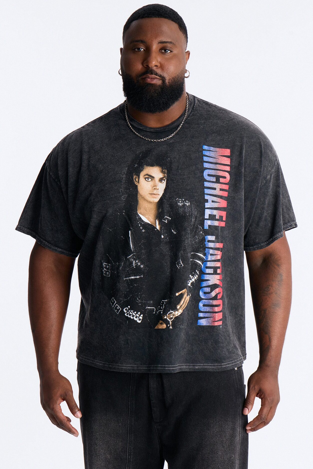 Michael Jackson Bad Tour Short Sleeve Tee - Black Wash