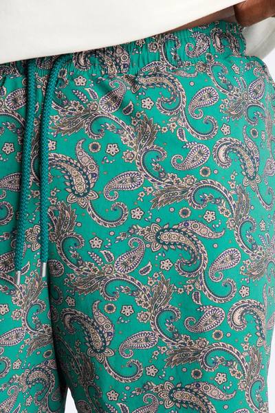Paisley Elevated Printed Swim Trunk 7″ - Teal