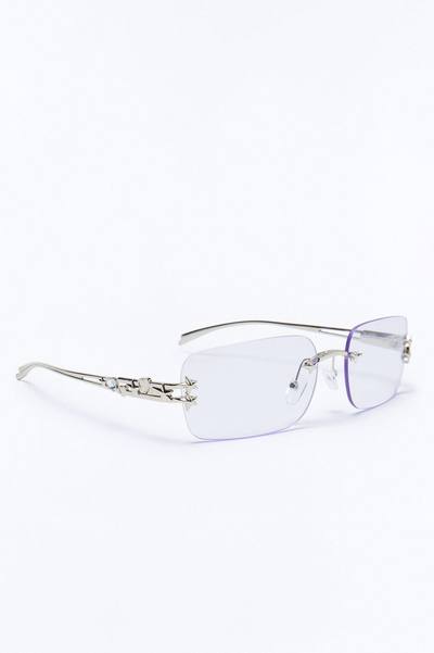 Star Dust Square Sunglasses - Silver