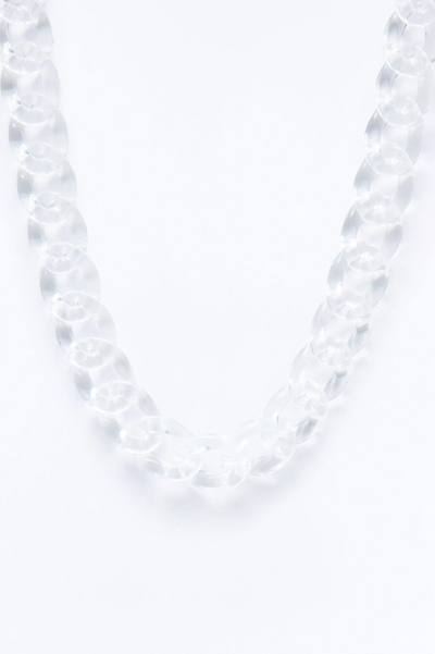 Thick Clear Cuban Chain Necklace - Clear