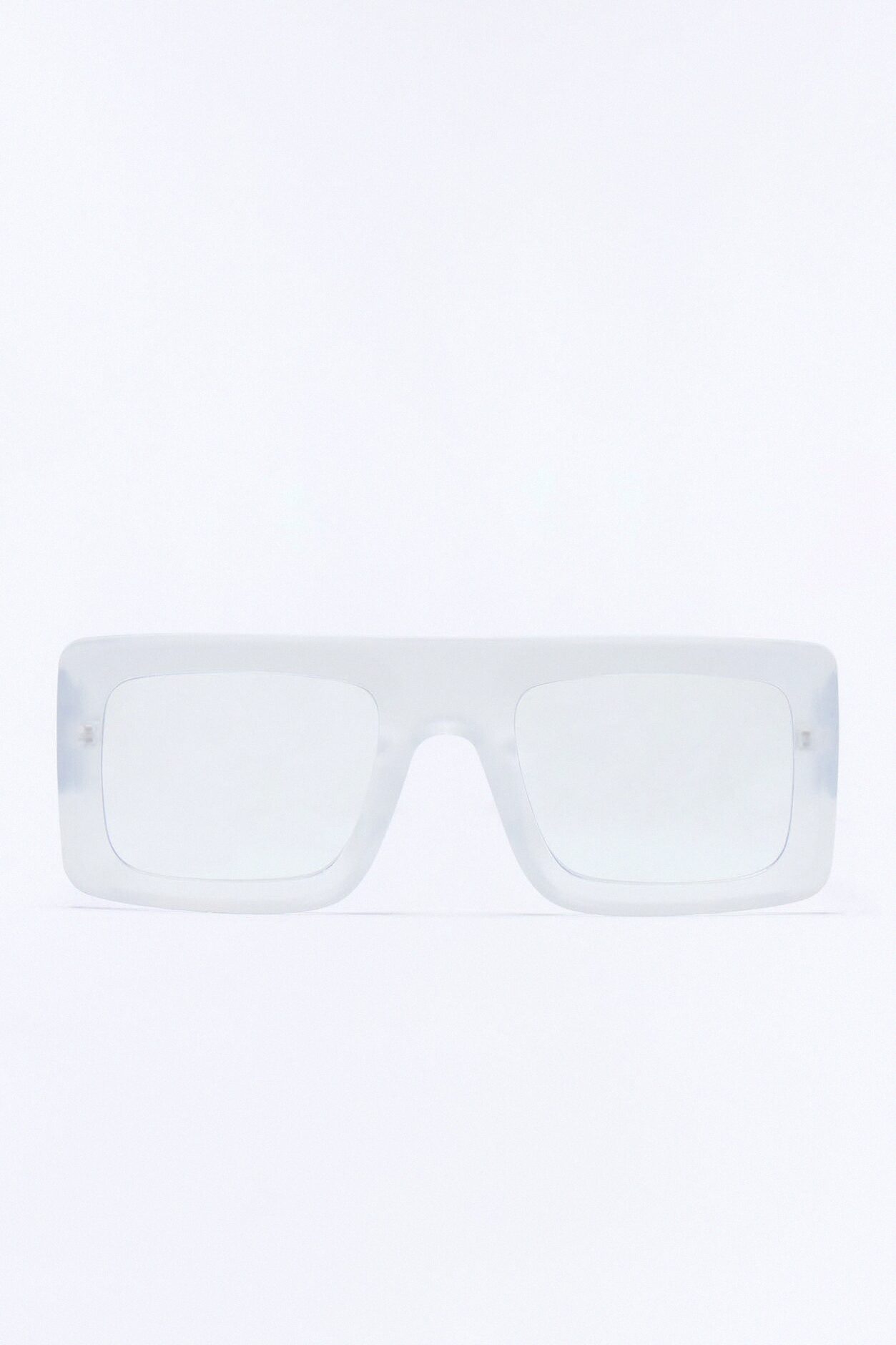 Prestige Matte Flat Top Sunglasses - Clear
