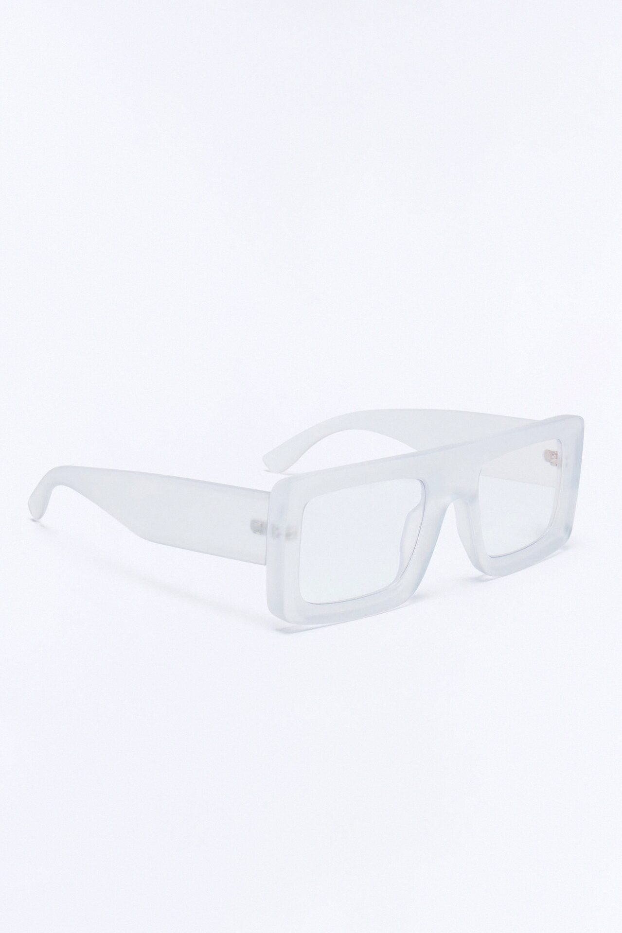 Prestige Matte Flat Top Sunglasses - Clear