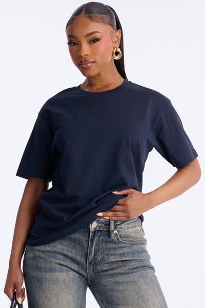 Random Tuesday Oversized T Shirt - Navy