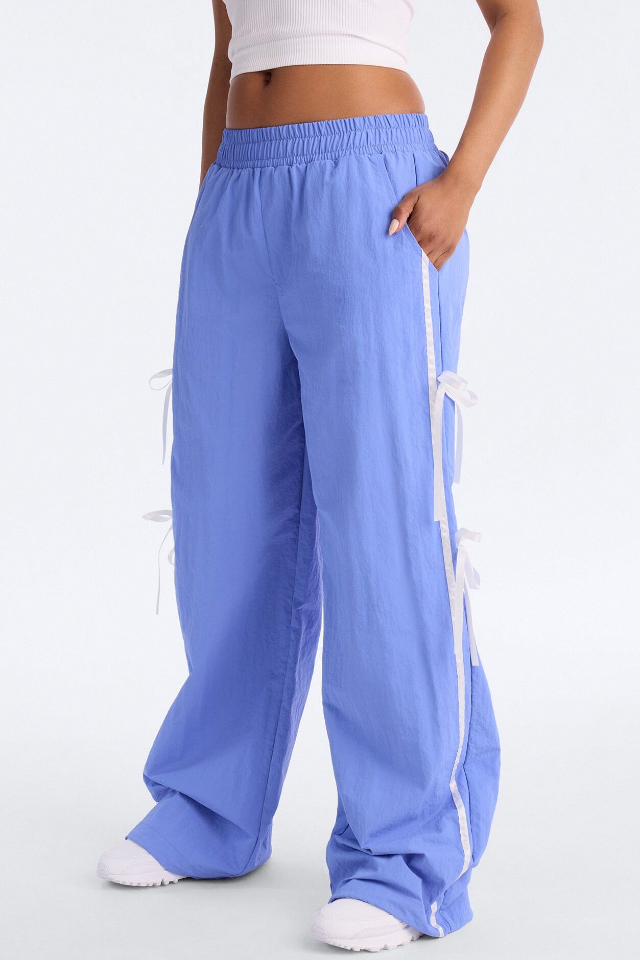Cindy Windbreaker Track Pant - Periwinkle