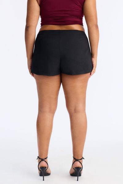 Lexi Linen Micro Mini Skort - Black