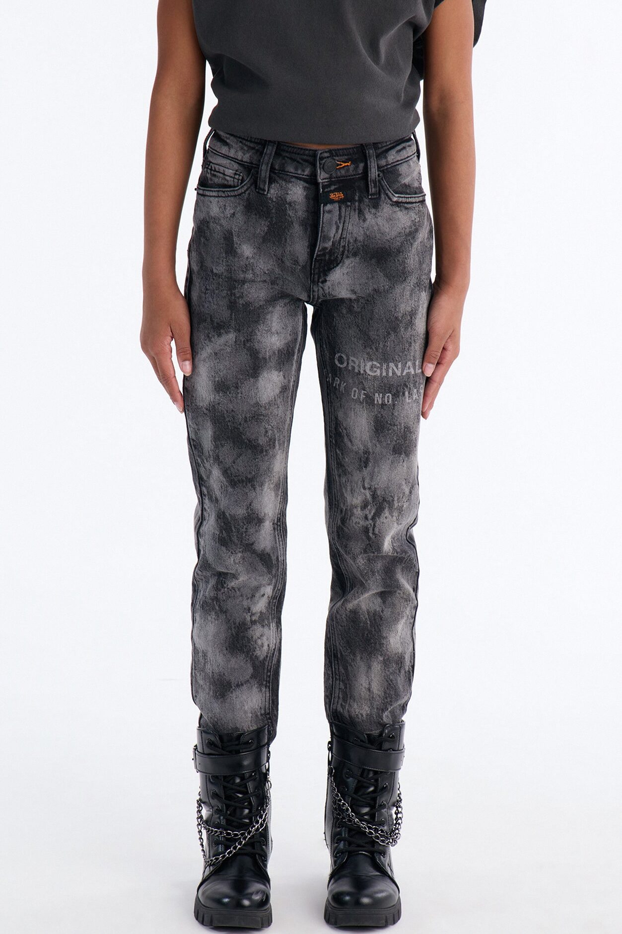 Mini Von Dutch Low Rise Washed Skinny Jeans - Black Wash