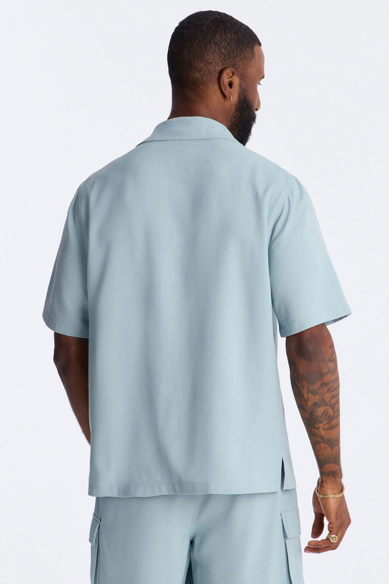 Golden Hour Short Sleeve Button Up - Slate Grey