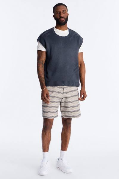 Shredline Desgastado Frayed Sweater Vest - Olive