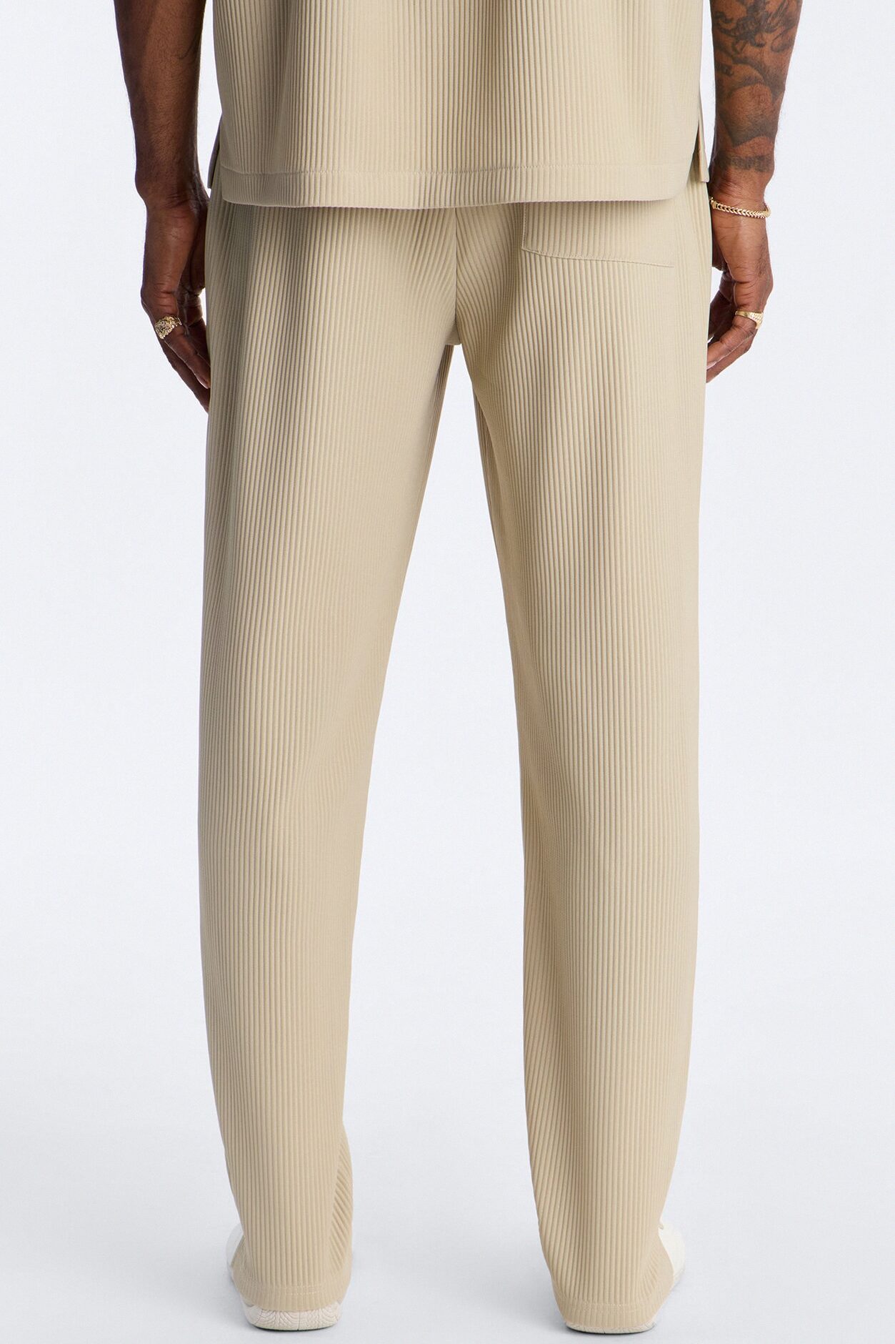 Show Up Slim Slit Pants - Stone