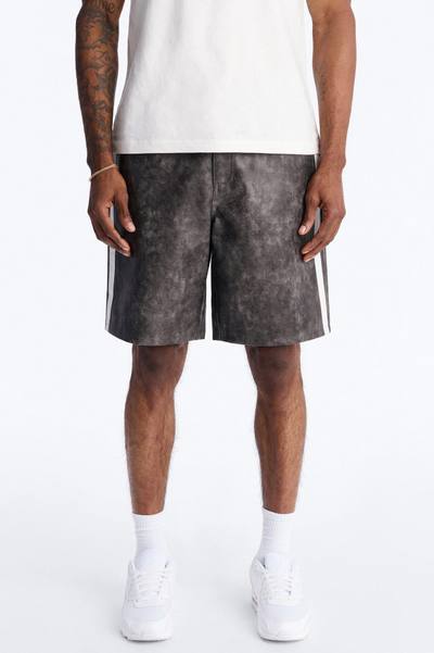 Relaxed Aubrey Hill Faux Leather Short - Black