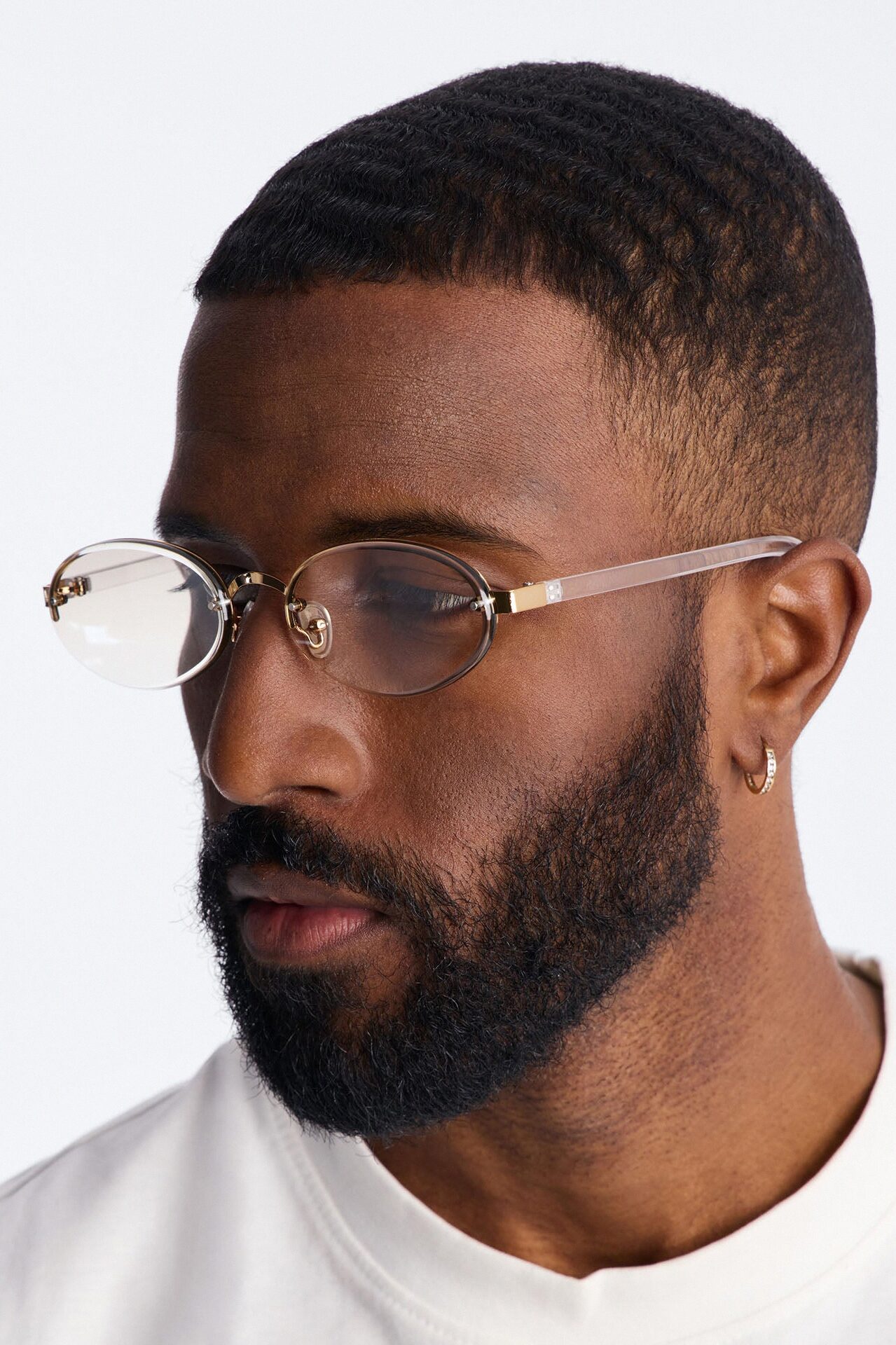 Groovy Curves Sunglasses - Gold/Clear