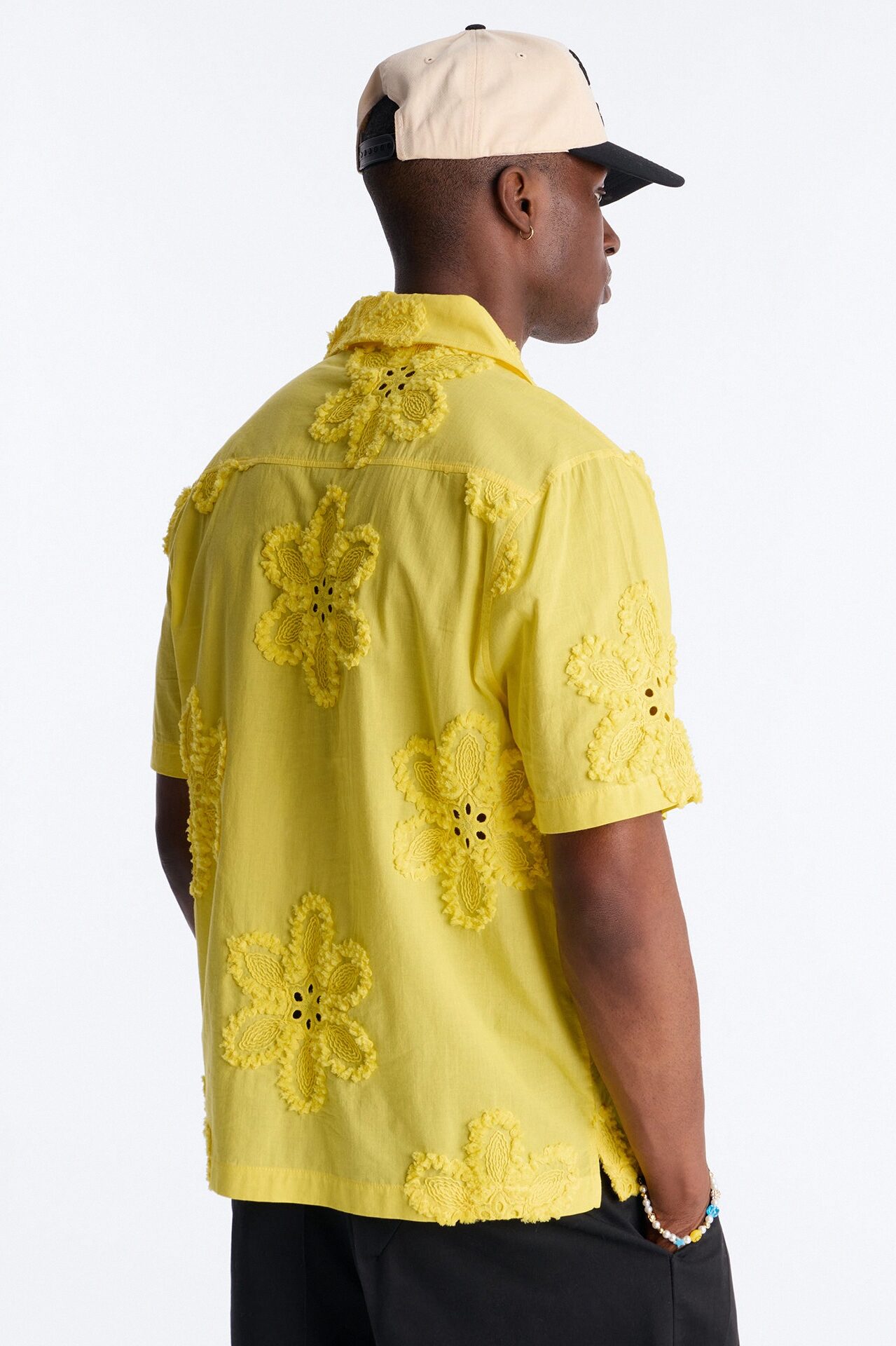 Dusty Bloom Cuban Collar Shirt - Mustard