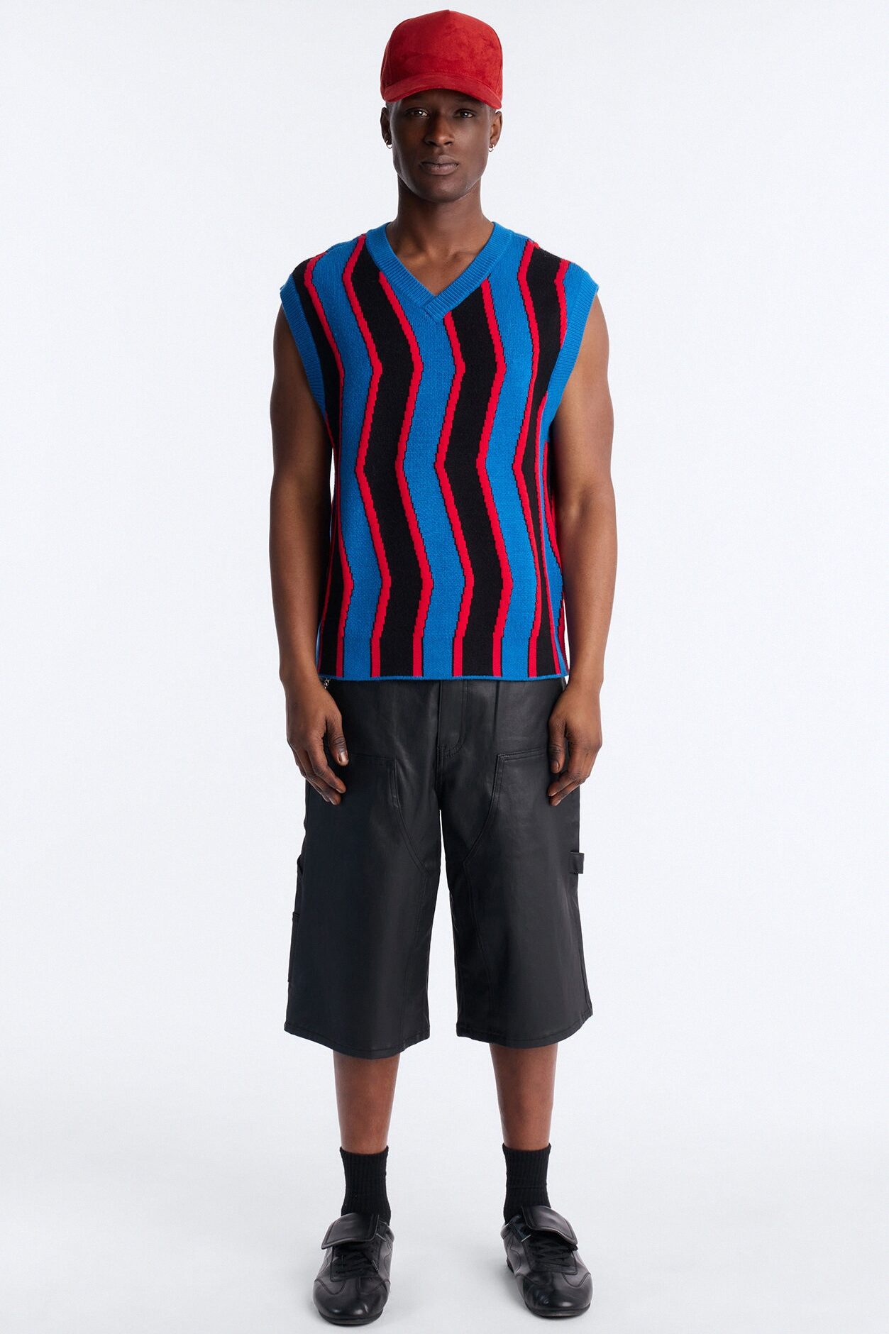 After Midnight Flame Sweater Vest - Blue