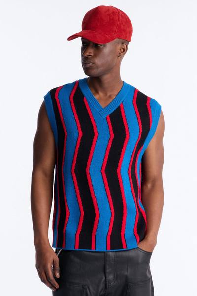 After Midnight Flame Sweater Vest - Blue