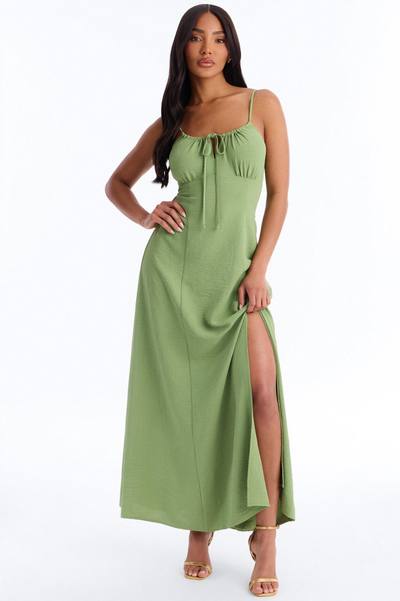Lysandra Sleeveless Airflow Maxi Dress - Olive