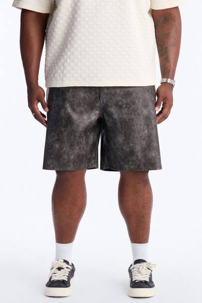Relaxed Aubrey Hill Faux Leather Short - Black