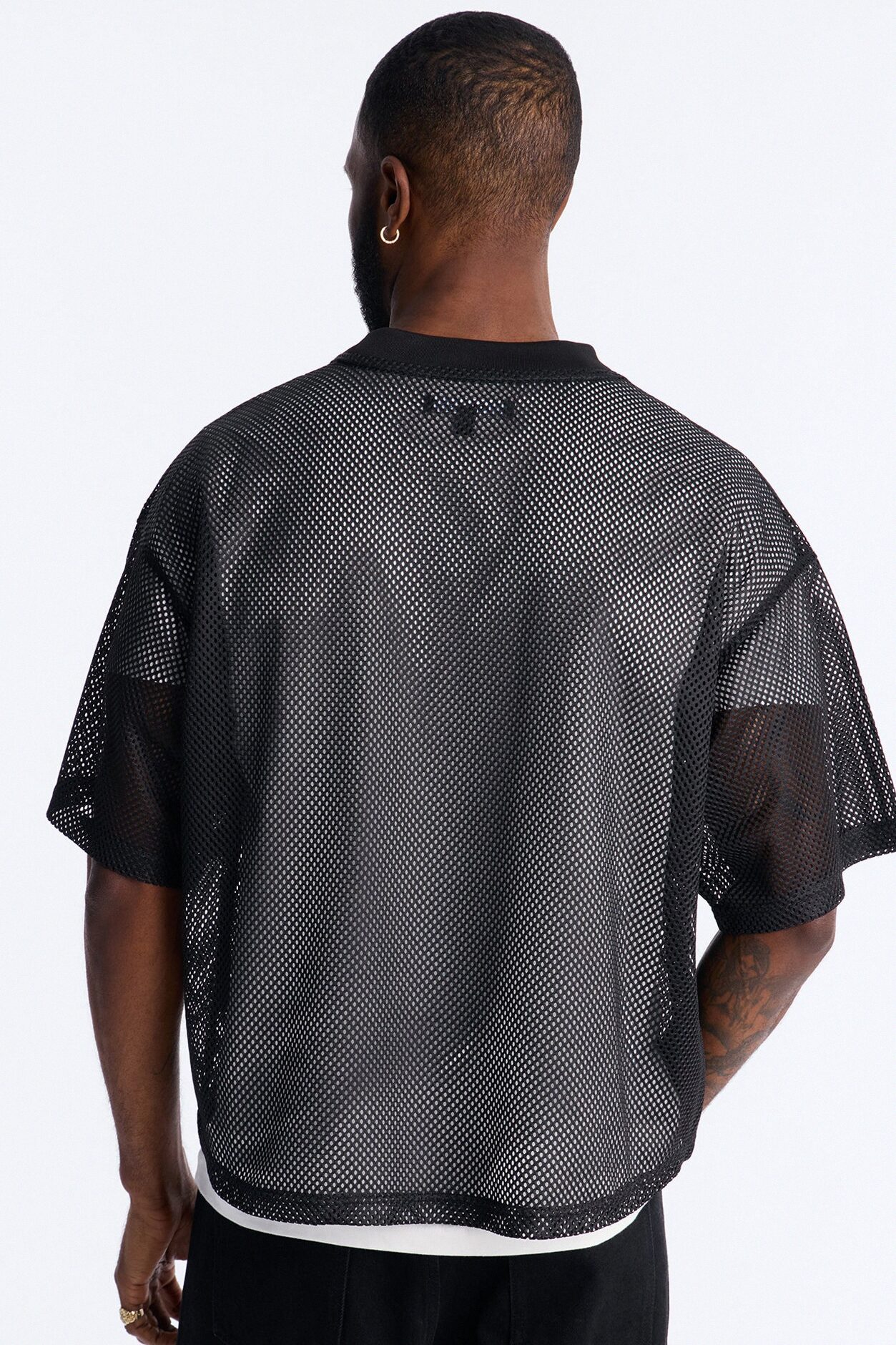Soulmate Open Hole Mesh Top - Black