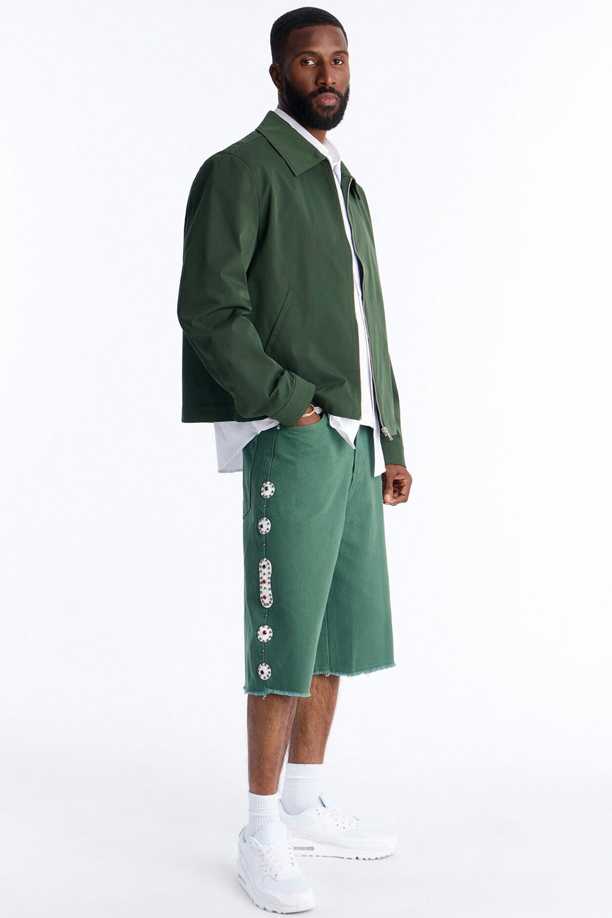 Aspiring Artist Embellished Short - Olive