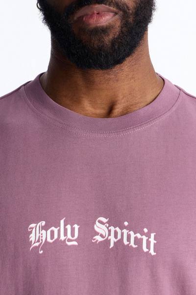 Holy Spirit Protect Me Oversized Short Sleeve Tee - Purple