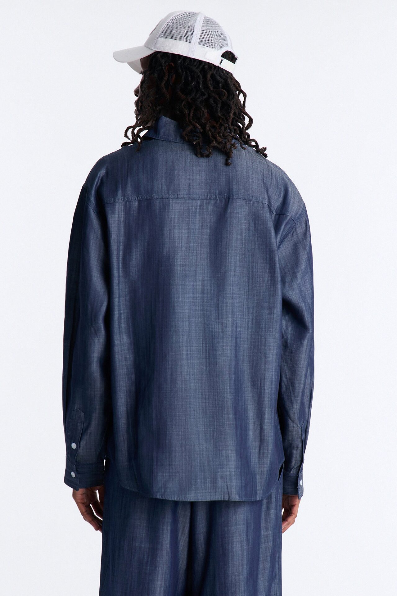Mercer Gates Relaxed Button Up Shirt - Indigo