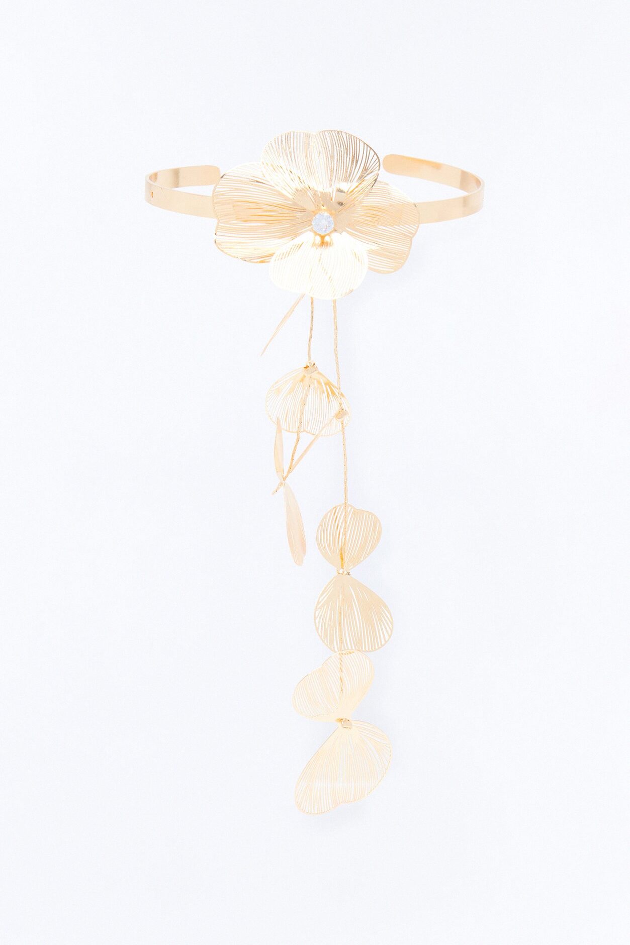 Fairy Garden Floral Arm Cuff - Gold