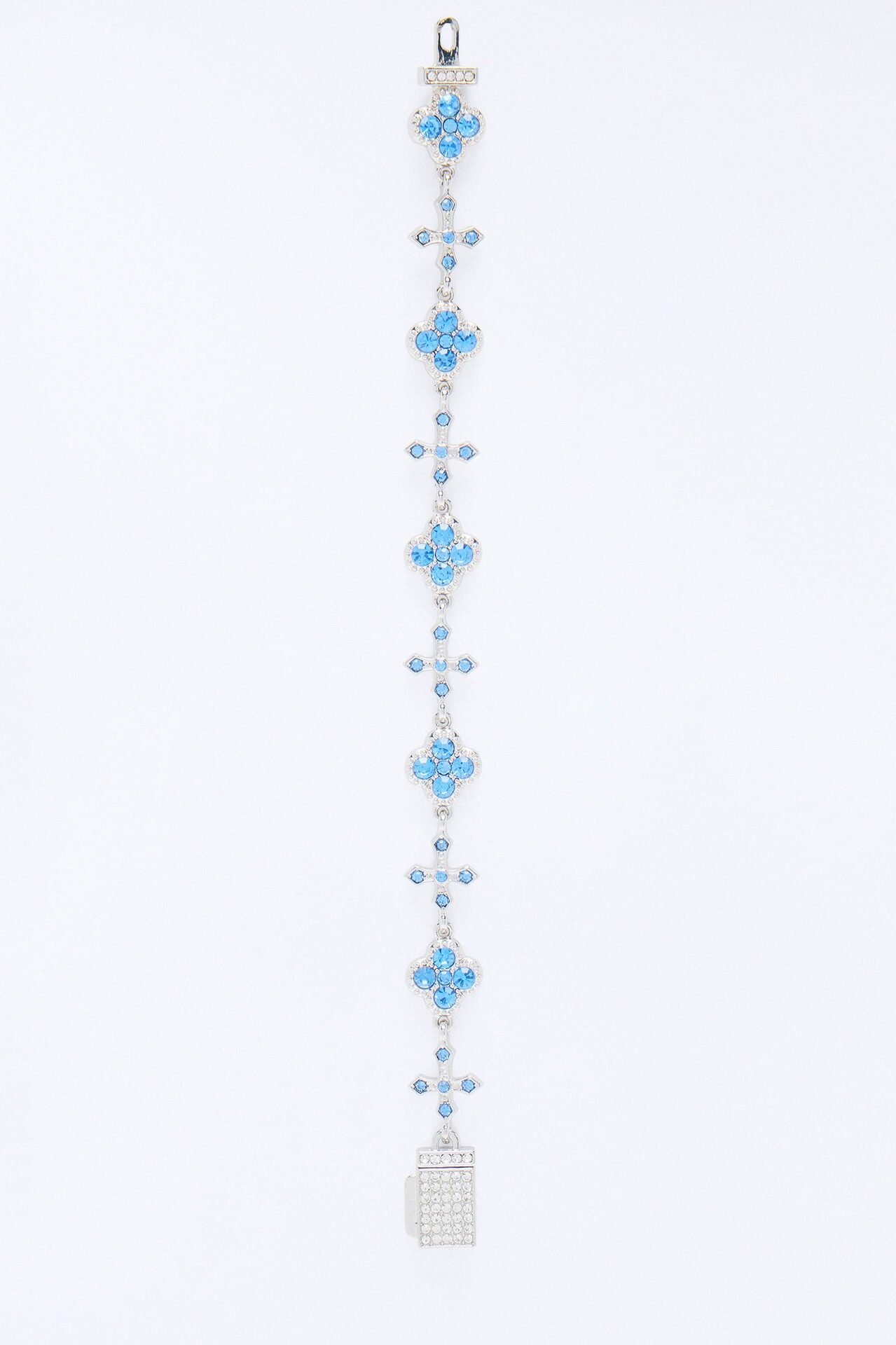Azure Cross and Creed Bracelet - Silver