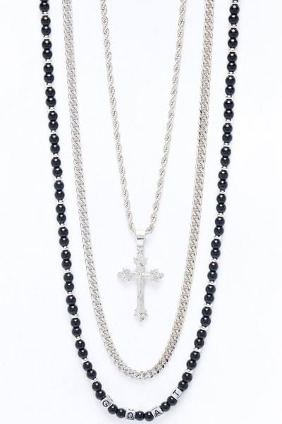 Glory and Goat Necklace Set - Silver