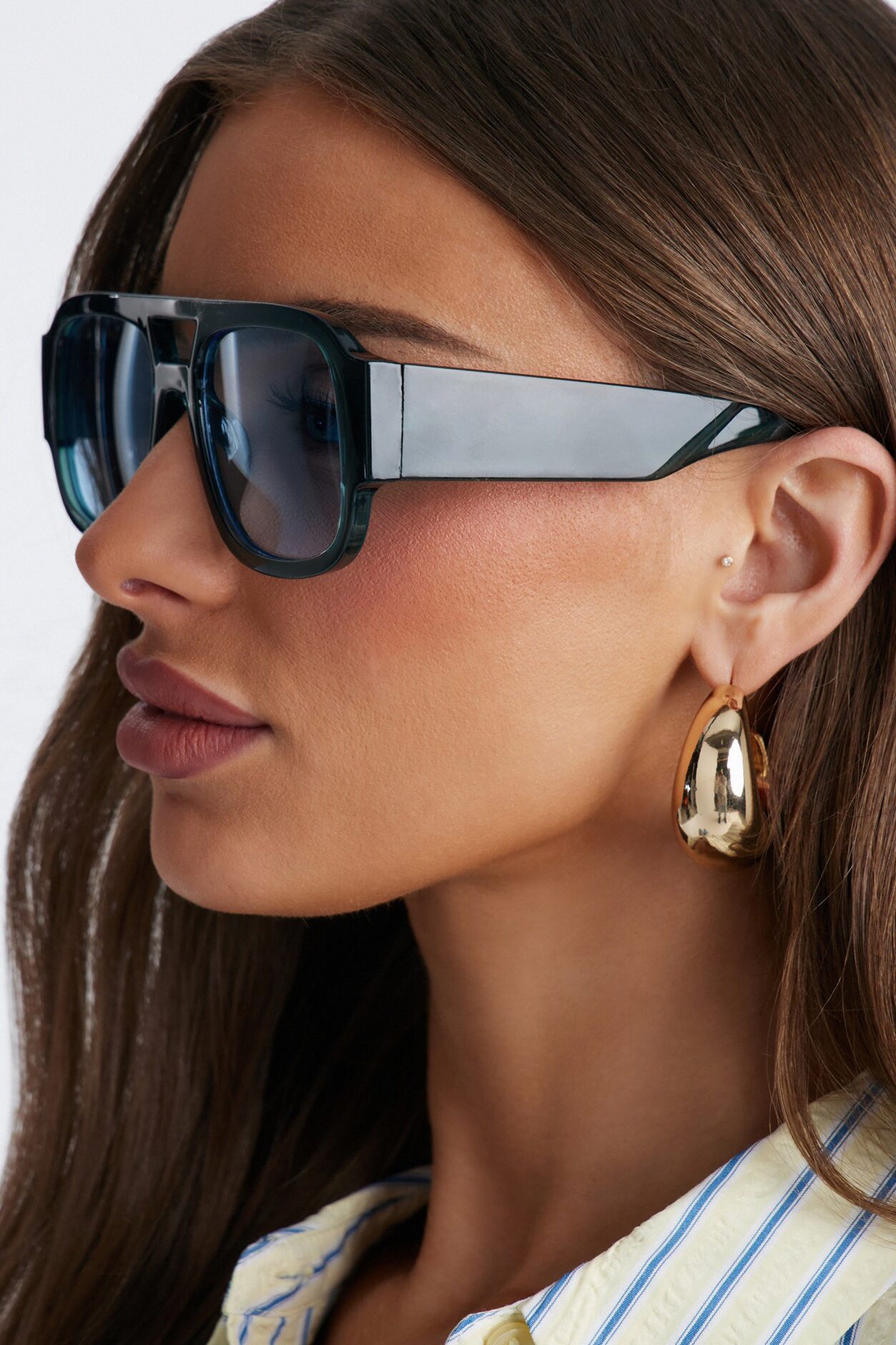 Jet Set Aviator Sunglasses - Teal
