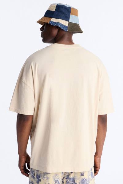 Psalms 23 Puff Print Oversized Short Sleeve Tee - Cream