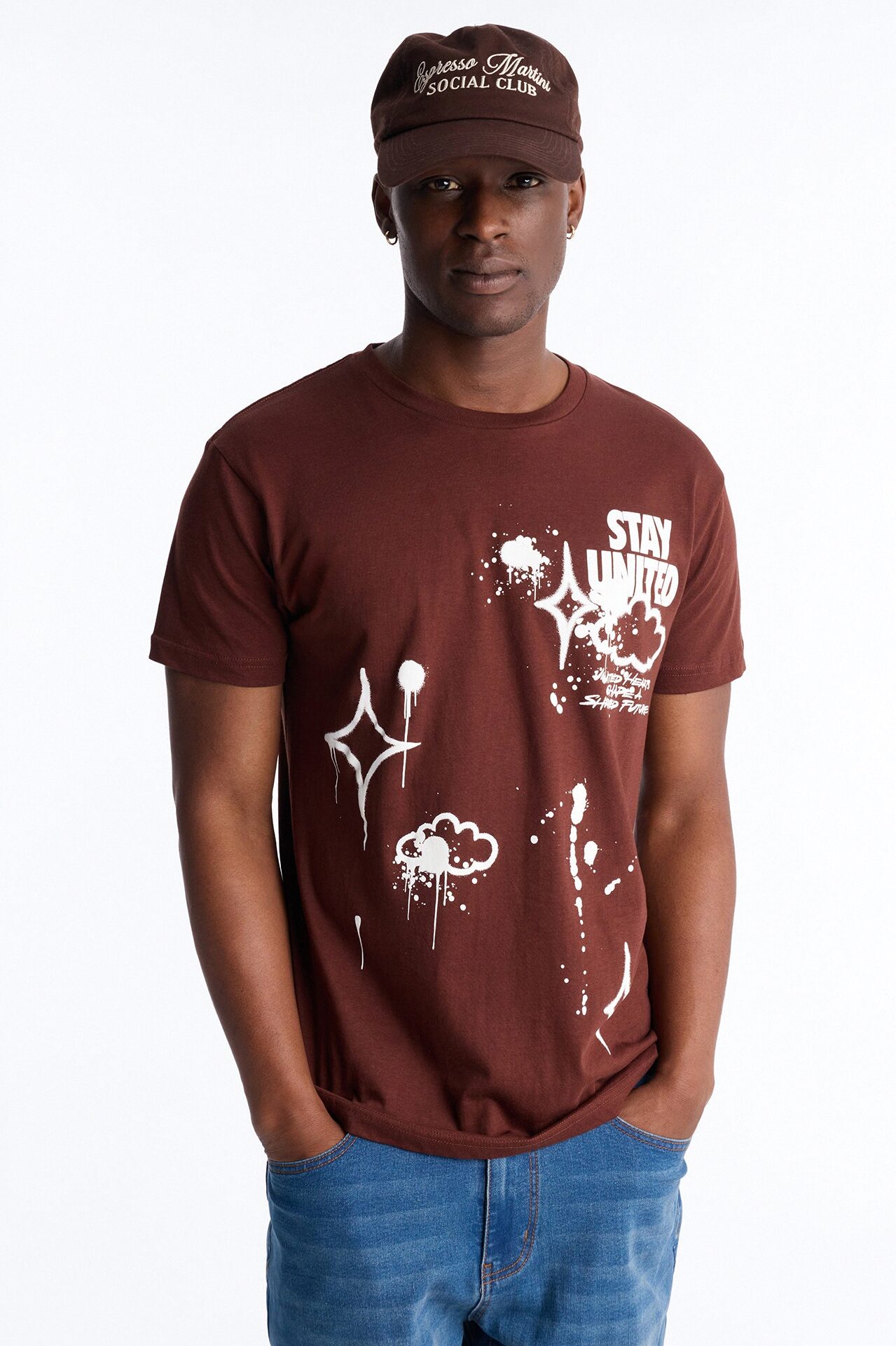 United Hearts Worldwide Short Sleeve Tee - Brown