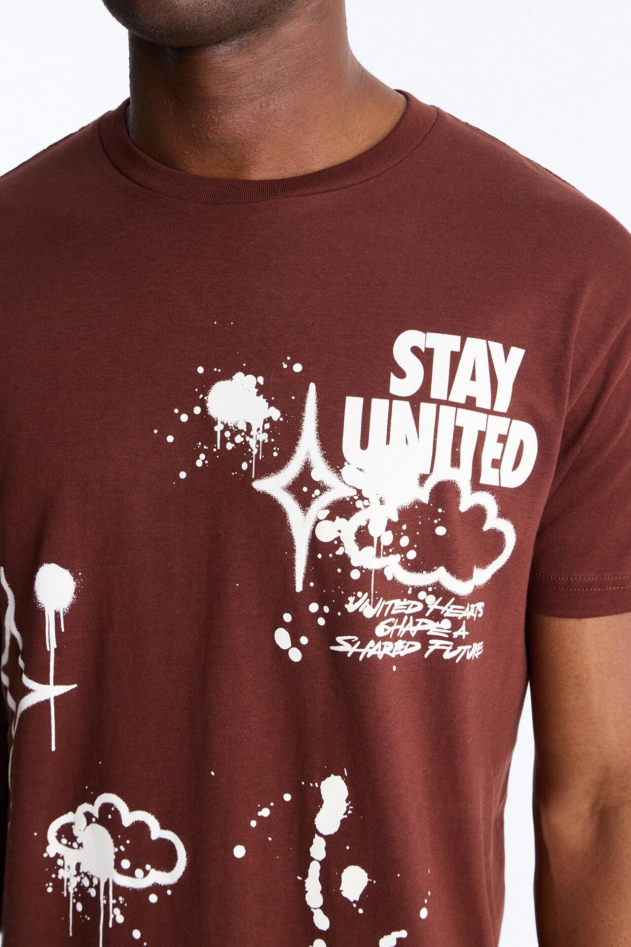 United Hearts Worldwide Short Sleeve Tee - Brown