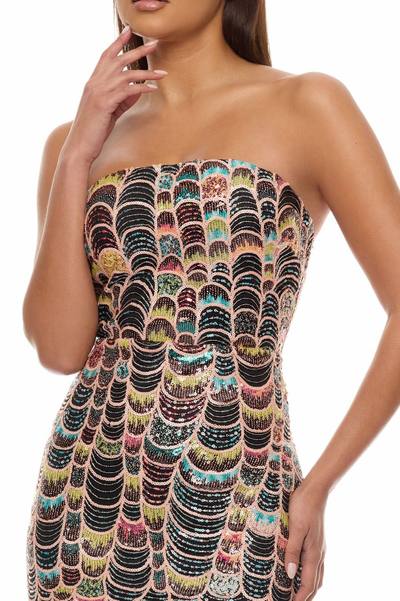 Aliyah Strapless Sequin Gown - Multi Color