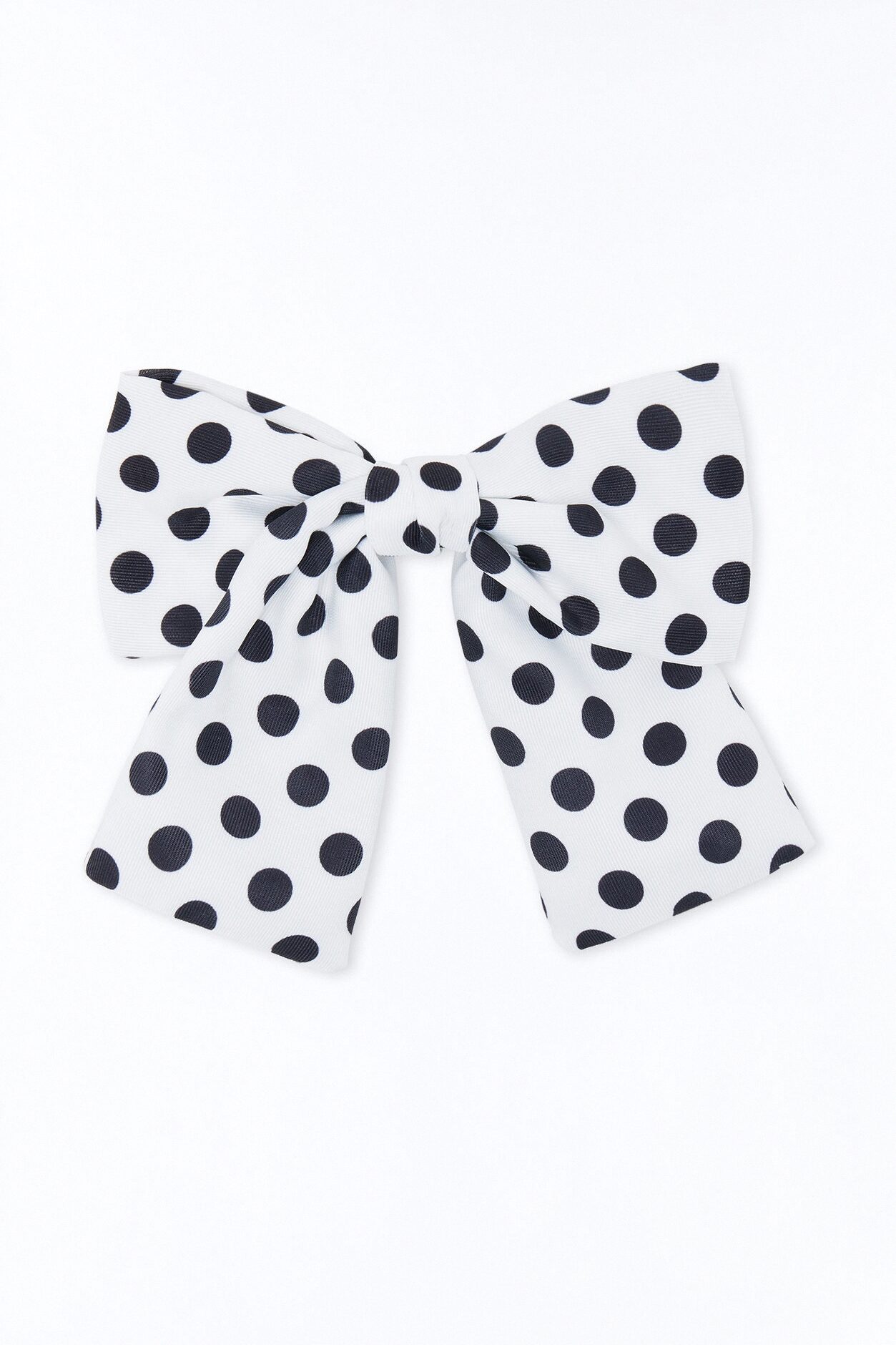 On The Dot Bow Hair Clip - White/combo